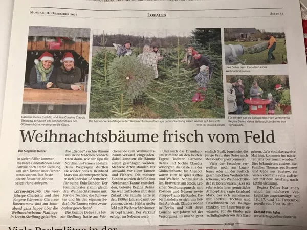 Nordkurier vom 11.12.2017